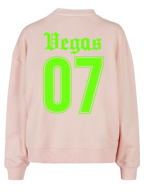 Limited Sweater Boxy Neon Green Velvet Vegas 07 Back