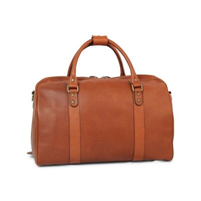 Leather travel bag - gold