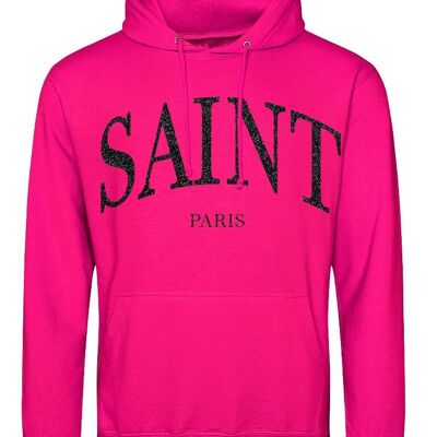 Sweat à capuche Saint Paris Noir Pailleté