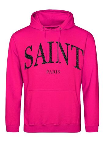 Sweat à capuche Saint Paris Noir Pailleté 2