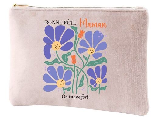 Trousse velours "Bonne fête maman", spécial fête des mères