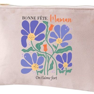 Trousse velours "Bonne fête maman", spécial fête des mères