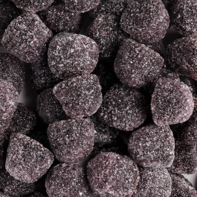 Cartón de gelatinas de frutas con bolas de frambuesa 1.3 kilos