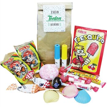 Sachet bonbon années 70  "Je suis un tonton qui déchire" 3