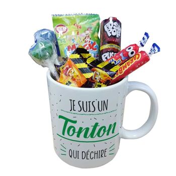 Mug bonbon années 90 "Je suis un tonton qui déchire" 2