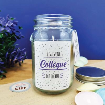 Bougie Jar  "Je suis une collègue qui déchire"