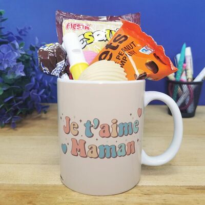 Taza caramelo años 70 "Te quiero mamá"