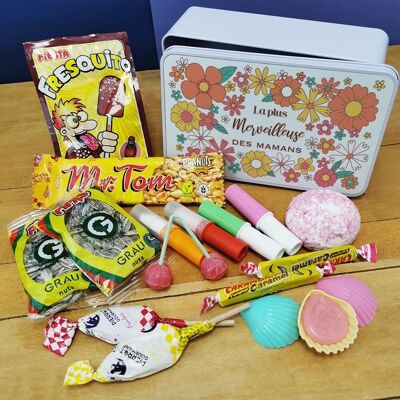 Coffret bonbons des années 70 "La plus merveilleuse des mamans"