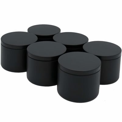 boîte à épices/boîte à thé ronde avec joint en silicone à visser, hermétique en métal pendant env. 100g de poudre d'épices | 6,2 x 8 cm (H, ø)