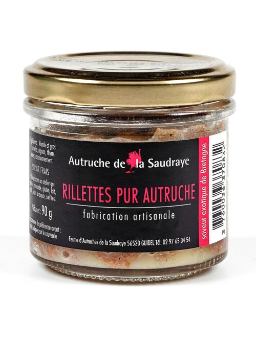 Rillettes pur Autruche Nature – 90 g