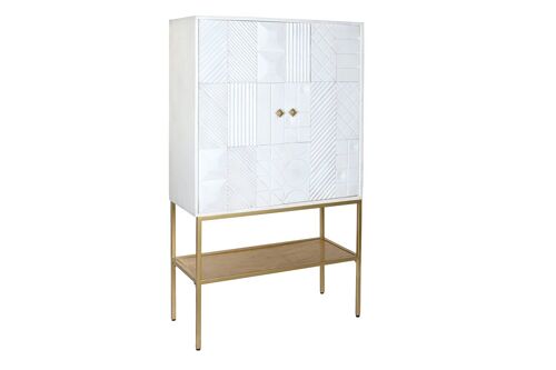 APARADOR MANGO METAL 91X44X152 BLANCO MB200449