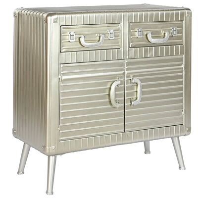 METAL MDF SIDEBOARD 80X39X82 SILVER MB210122