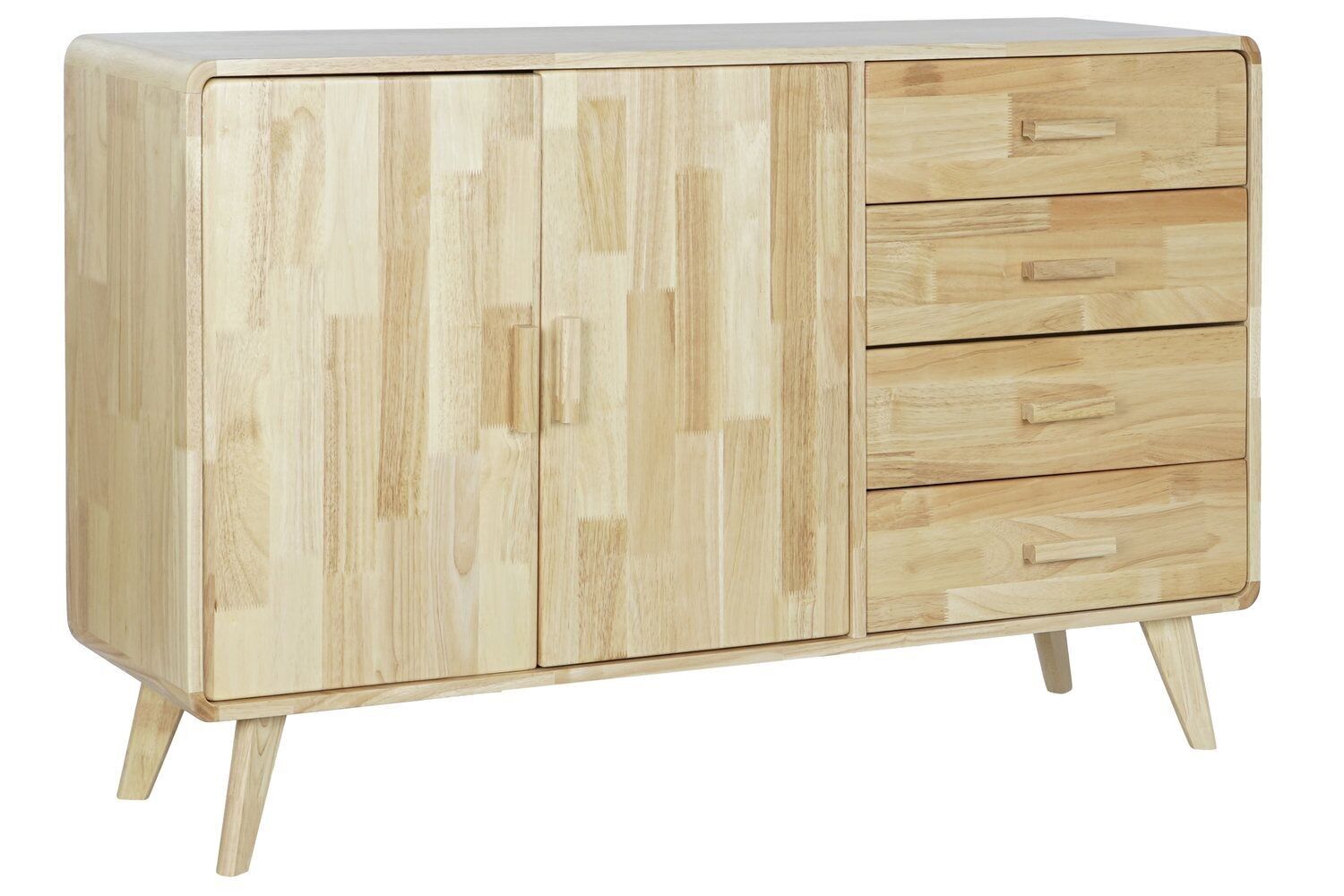 CREDENZA RUBBERWOOD 120X30X75 4 SCATOLE NATURALE MB207655