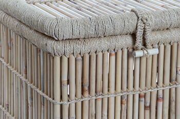 COFFRE SET 2 CORDE BAMBOU 74X46X46 NATUREL MB197940 2