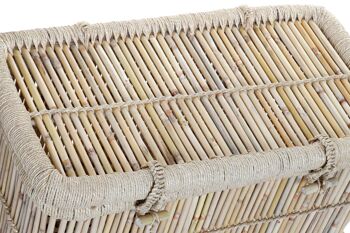 COFFRE SET 2 CORDE BAMBOU 74X46X46 NATUREL MB197940 3