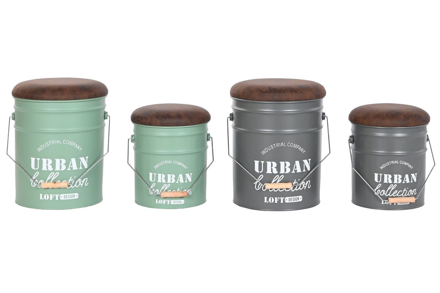 BAULE SET 2 METALLO PU 31X31X39,5 26X31 2 SURT. MB209801