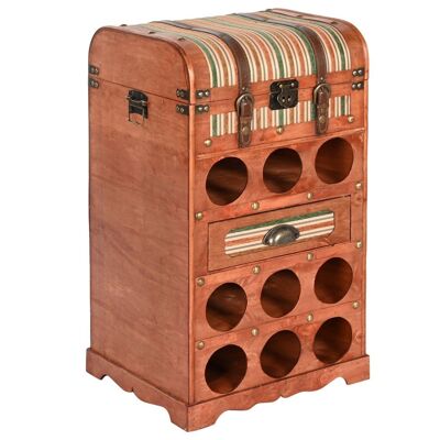 ALAMO PU BOTTLE RACK 40X35.5X71 BROWN MB209130