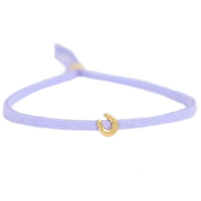 Bracelet porte-bonheur - or lilas