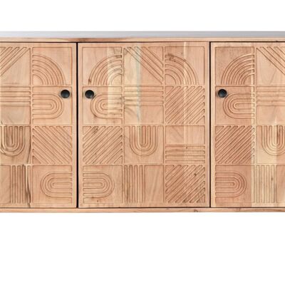 BUFFET MÉTAL ACACIA 145X40X80 MARRON MB212653