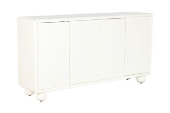 BUFFET MDF 160X37X85 4 PORTES 3D BLANC MB208133 1