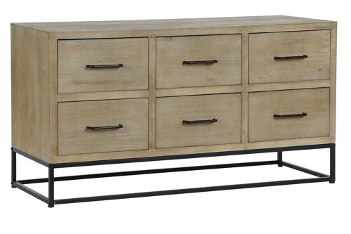 BUFFET MDF METAL 120X40X64 NATURAL MB208026