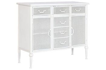 BUFFET MÉTAL 101X42X85 24.50 BLANC MB212459 2