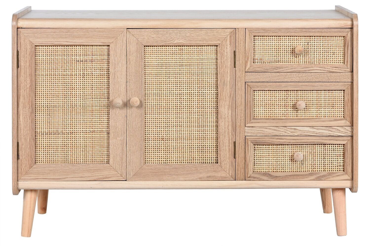 BUFFET IN RATAN PAULOWNIA 90X35X61 16,00 NATURALE MB212237