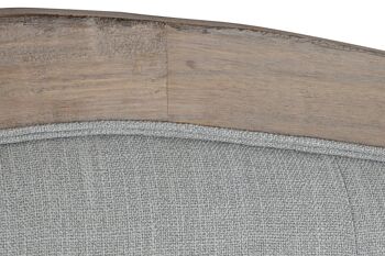 TÊTE DE LIT LIN RUBBERWOOD 160X10X120 GRIS MB208214 3