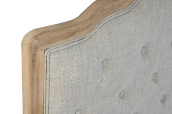 TÊTE DE LIT LIN RUBBERWOOD 160X10X120 GRIS MB208217 2