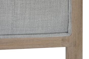 TÊTE DE LIT LIN RUBBERWOOD 160X10X120 GRIS MB208217 3