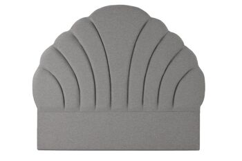 TÊTE DE LIT POLYESTER MDF 189X8X180 GRIS MB210580 1