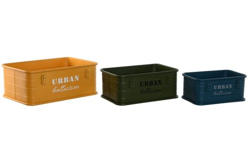 CAJA SET 3 METAL 46X31X19 TRICOLOR AMARILLO MB212982