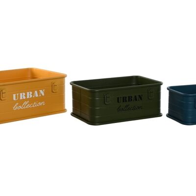 BOX SET 3 METAL 46X31X19 YELLOW TRICOLOR MB212982