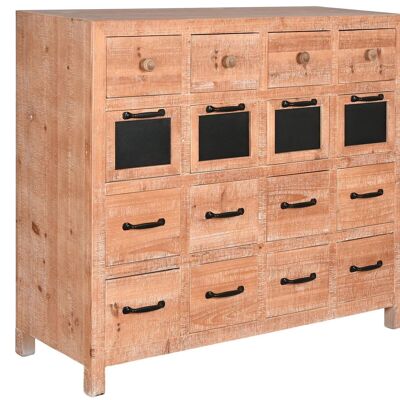 FIR METAL DRAWER CABINET 110X40X92.5 16 BOXES, NATURAL MB208465