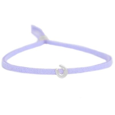 Armband for good luck - lilac silver