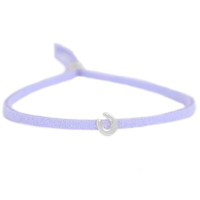 Bracelet porte-bonheur - argent lilas