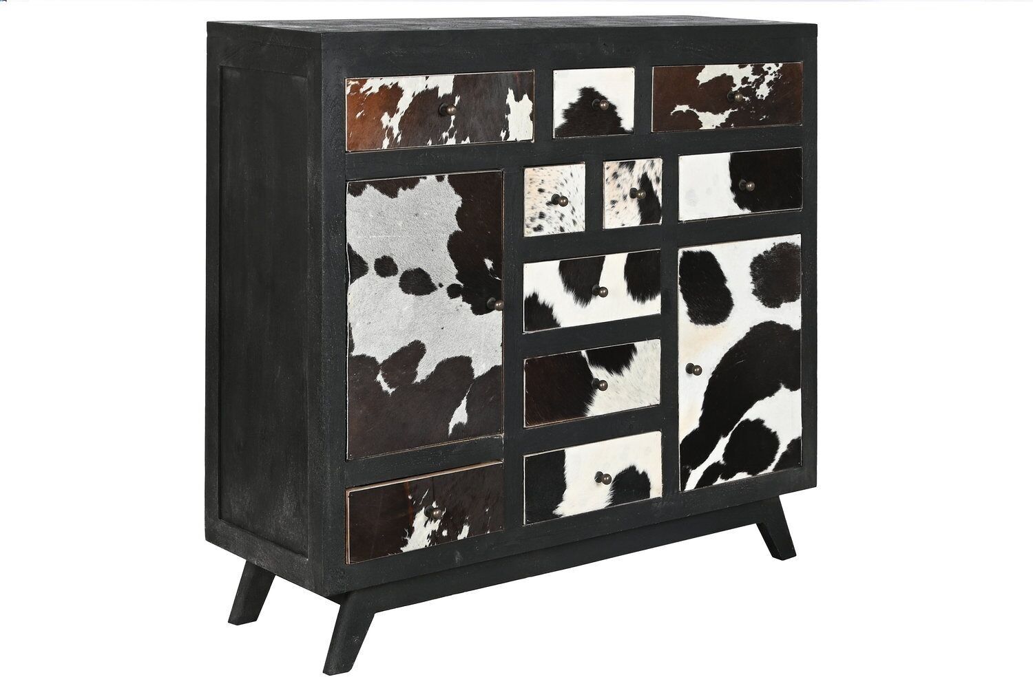 CASSETTIERA CON MANIGLIA IN PELLE 115X36X102 MUCCA MB208898