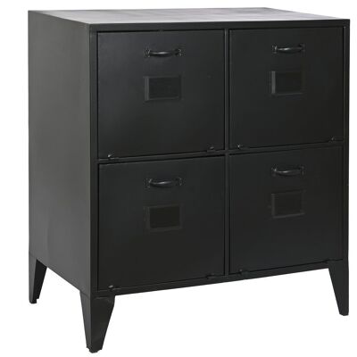 METAL DRAWER CABINET 75X45X80 BLACK LOCKER MB209230