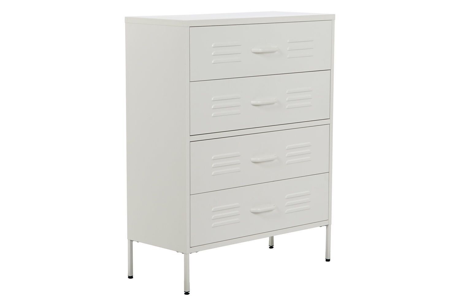 ARMADIO A CASSETTIERA IN METALLO 80X35X102 4 ARMADI, GAVONE BIANCO MB210808