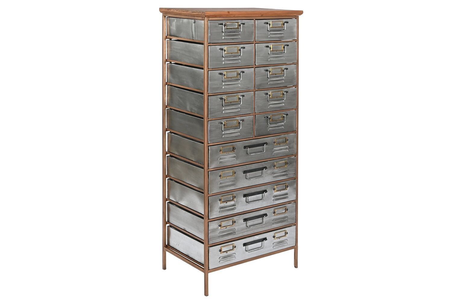 CASSETTIERA IN METALLO ABETE 53,5X33,5X120,5 GRIGIO MB209234