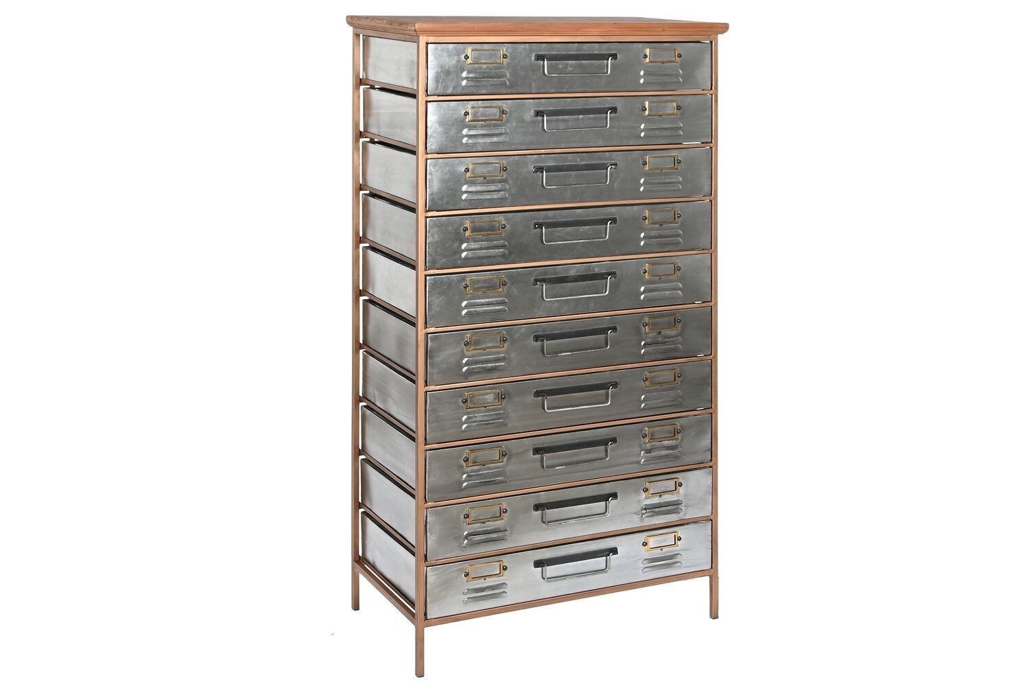 CASSETTIERA IN METALLO ABETE 66X33,5X121 GRIGIO MB209233