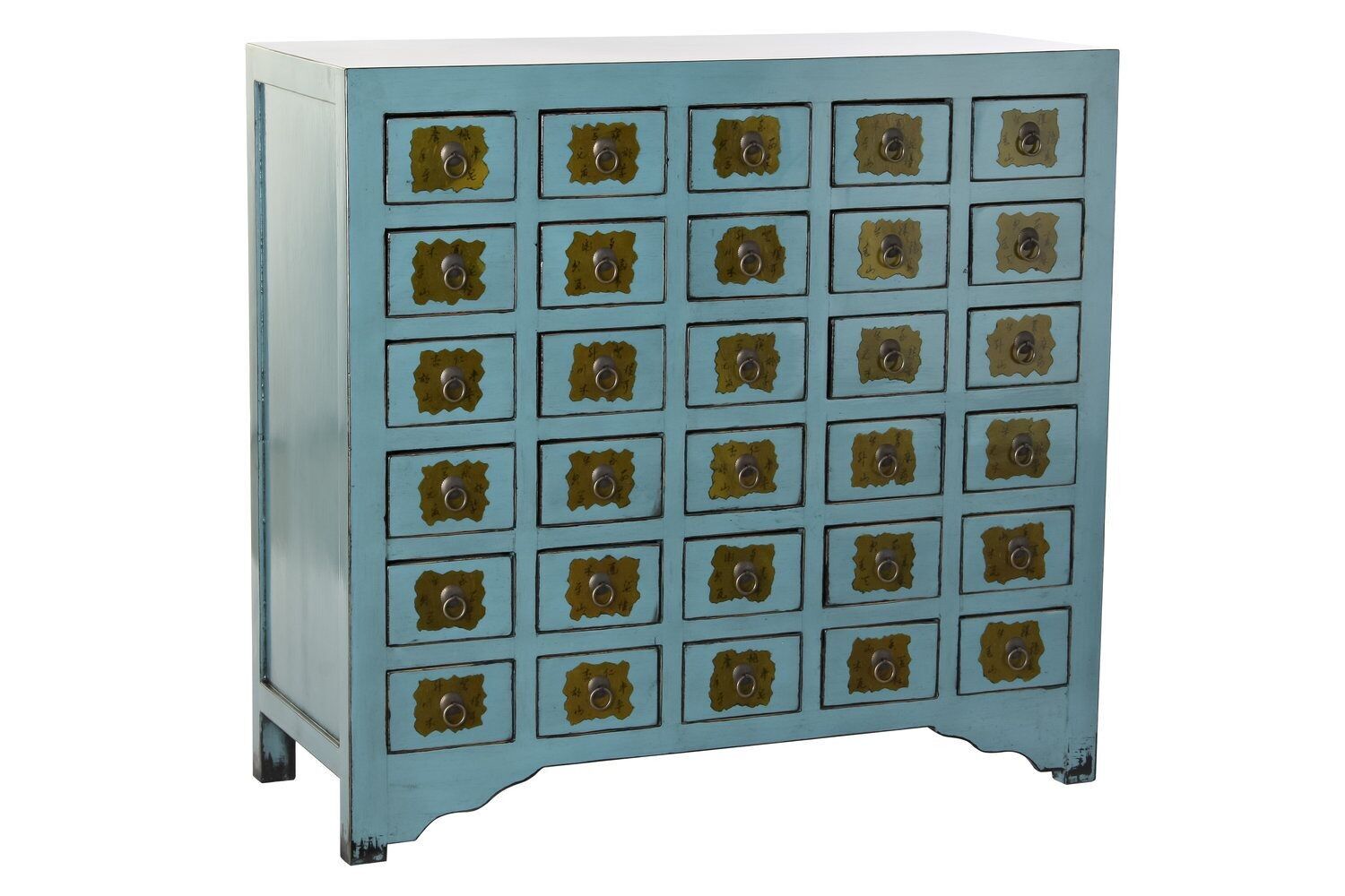 OLMO CASSETTIERA METALLO 106X42X99 TURCHESE MB181880