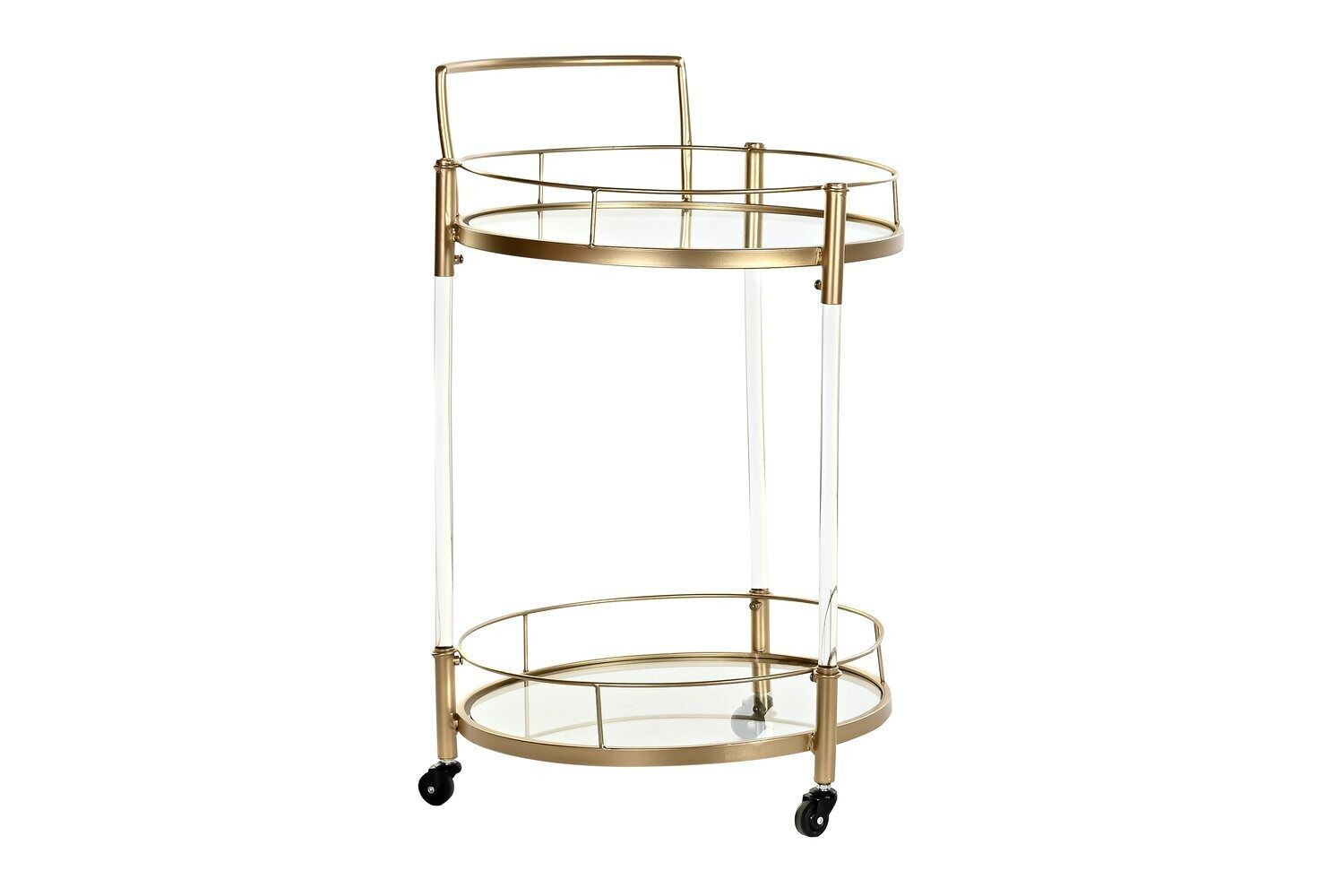 CAMERIERA METALLO ACRILICO 50X50X80 DORATO MB200213