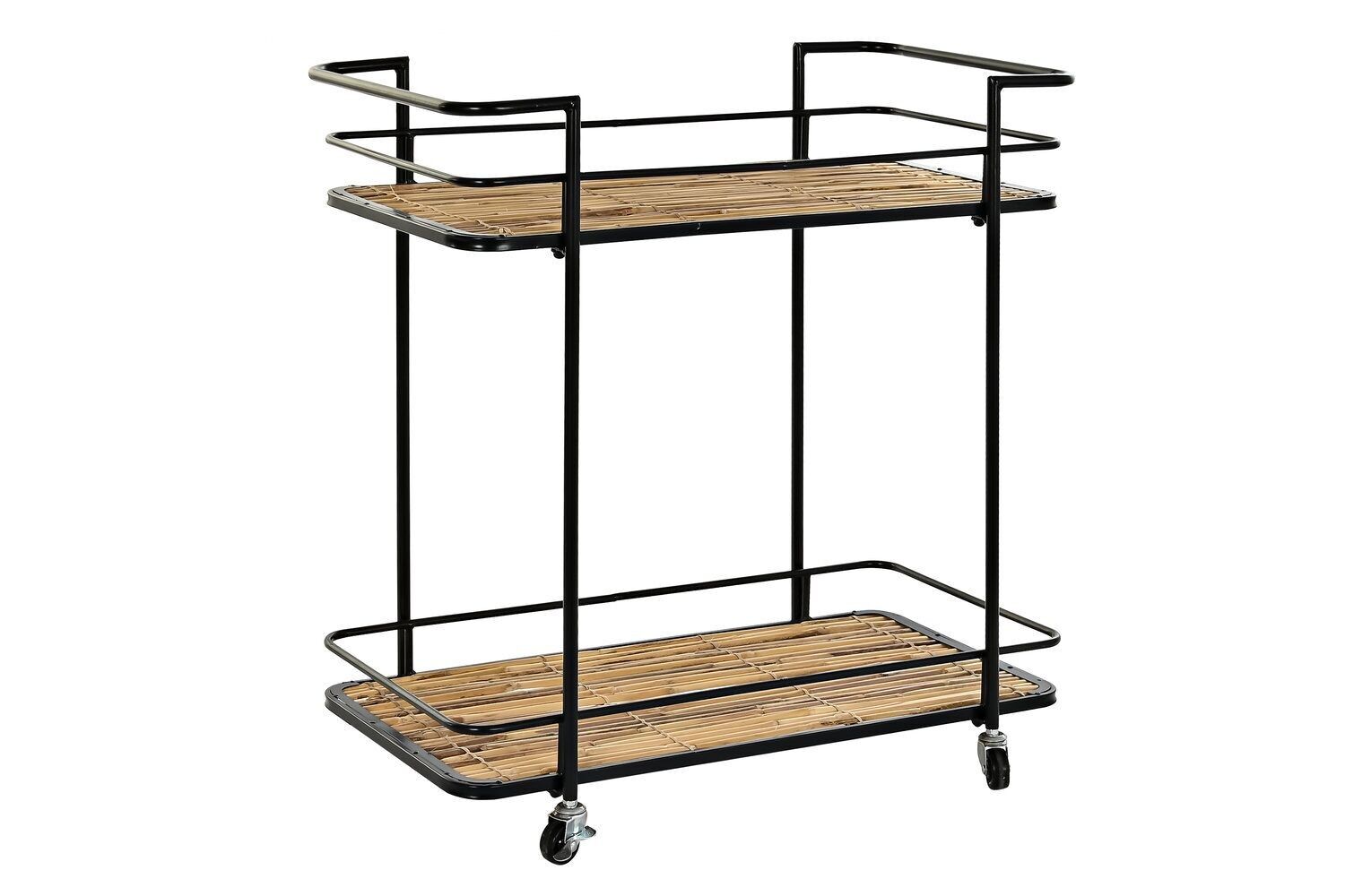 CAMERIERA RATTAN METALLO 68X37,5X70,5 NATURALE LD196053