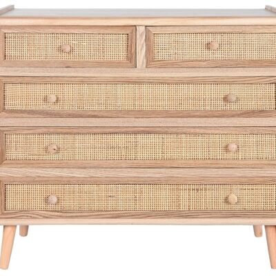 COMMODE PAULOWNIA RATAN 80X35X77 15.00 NATUREL MB212240