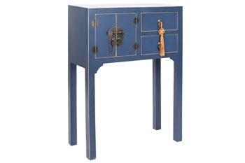 CONSOLE SAPIN MDF 63X26X83 BLEU ORIENTAL MB208301 1