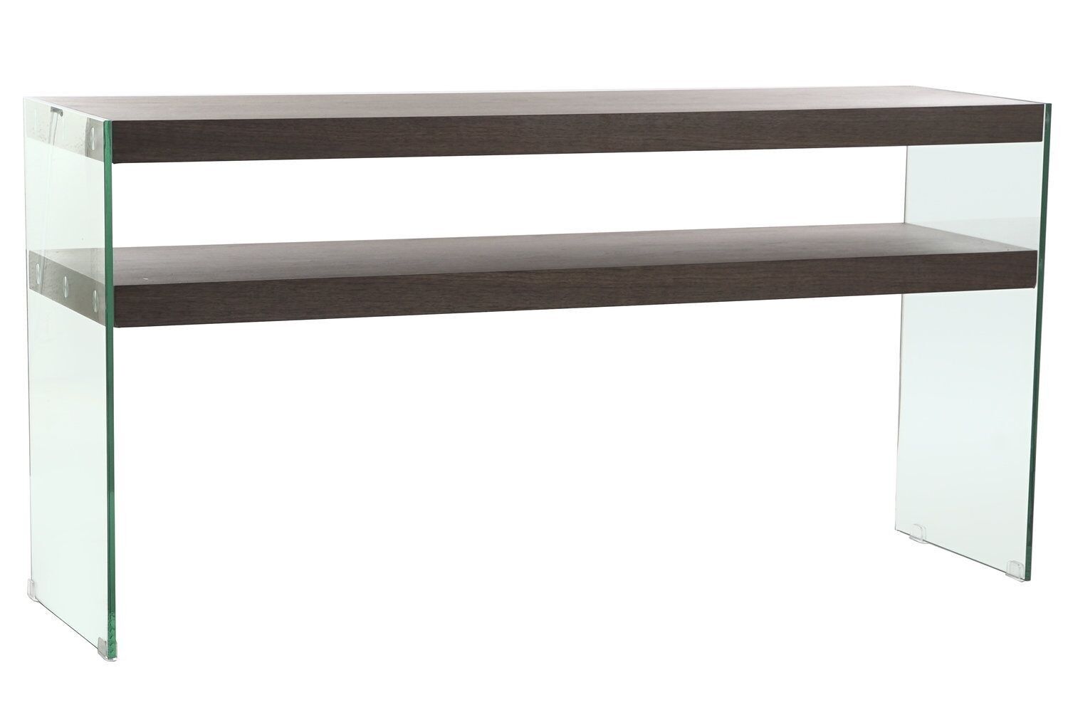 CONSOLLE VETRO MDF 160X45X80 NOCE MARRONE MB178120