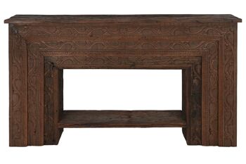 CONSOLE BOIS RECYCLÉ 167X44X93 MARRON MB212641 1