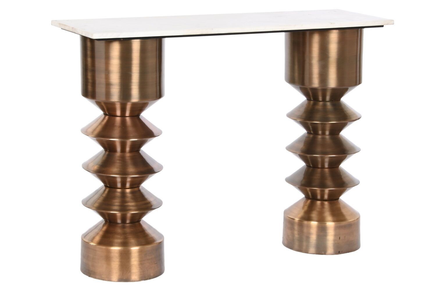 CONSOLLE IN MARMO FERRO 118X33,5X78 BIANCO MB208598