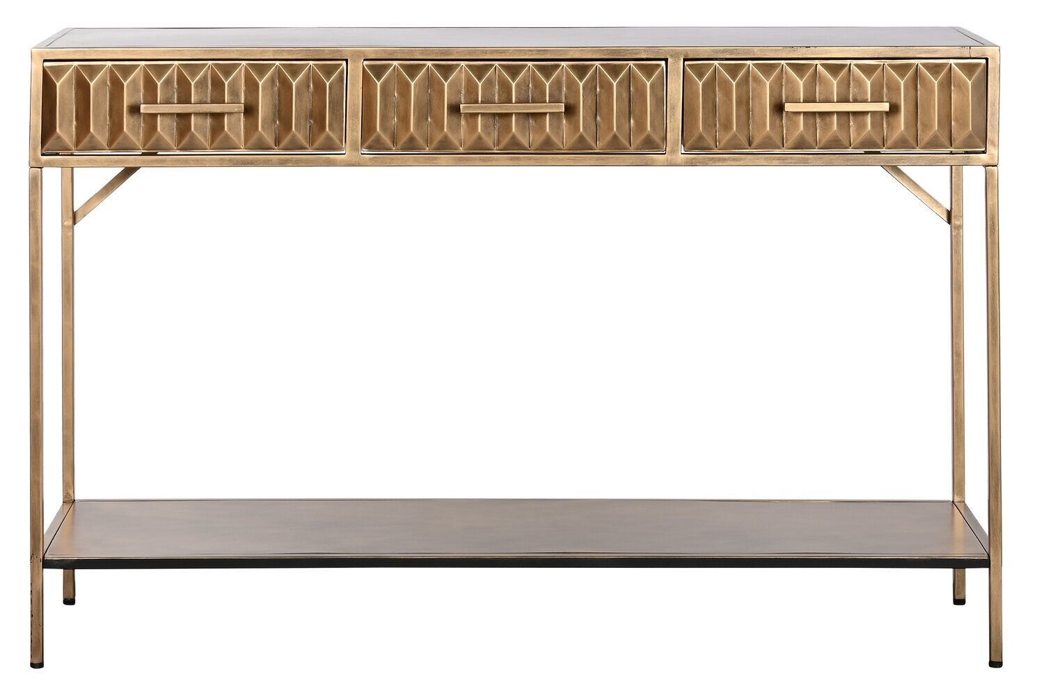 CONSOLLE IN METALLO 124X37X79,5 ORO MB212228